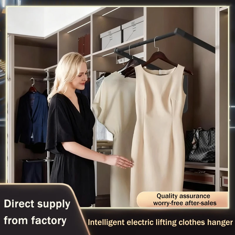 Voice Activated Smart Automatic Lifting Robe Lifter With Remote Control Soft Damping Drop Down Pull Rod For Wardrobe Closet
Voice Activated Smart Automatic Lifting Robe Lifter With Remote Control Soft Damping Drop Down Pull Rod For Wardrobe Closet