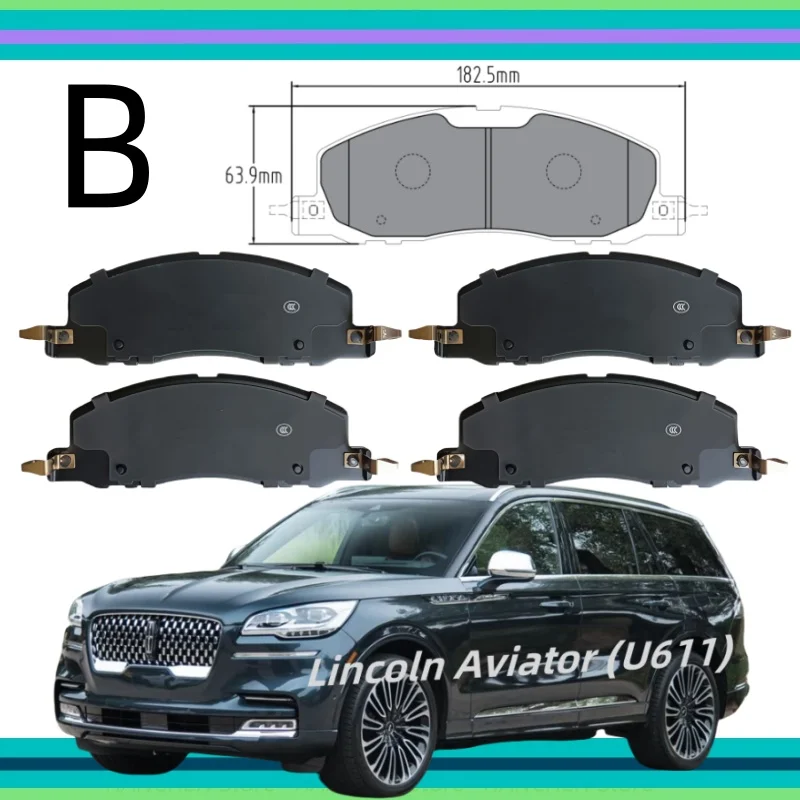 For Lincoln Aviator (U611) Front Brake Pads (2019-Present) / Auto Parts K-35071 YK-35067
For Lincoln Aviator (U611) Front Brake Pads (2019-Present) / Auto Parts K-35071 YK-35067