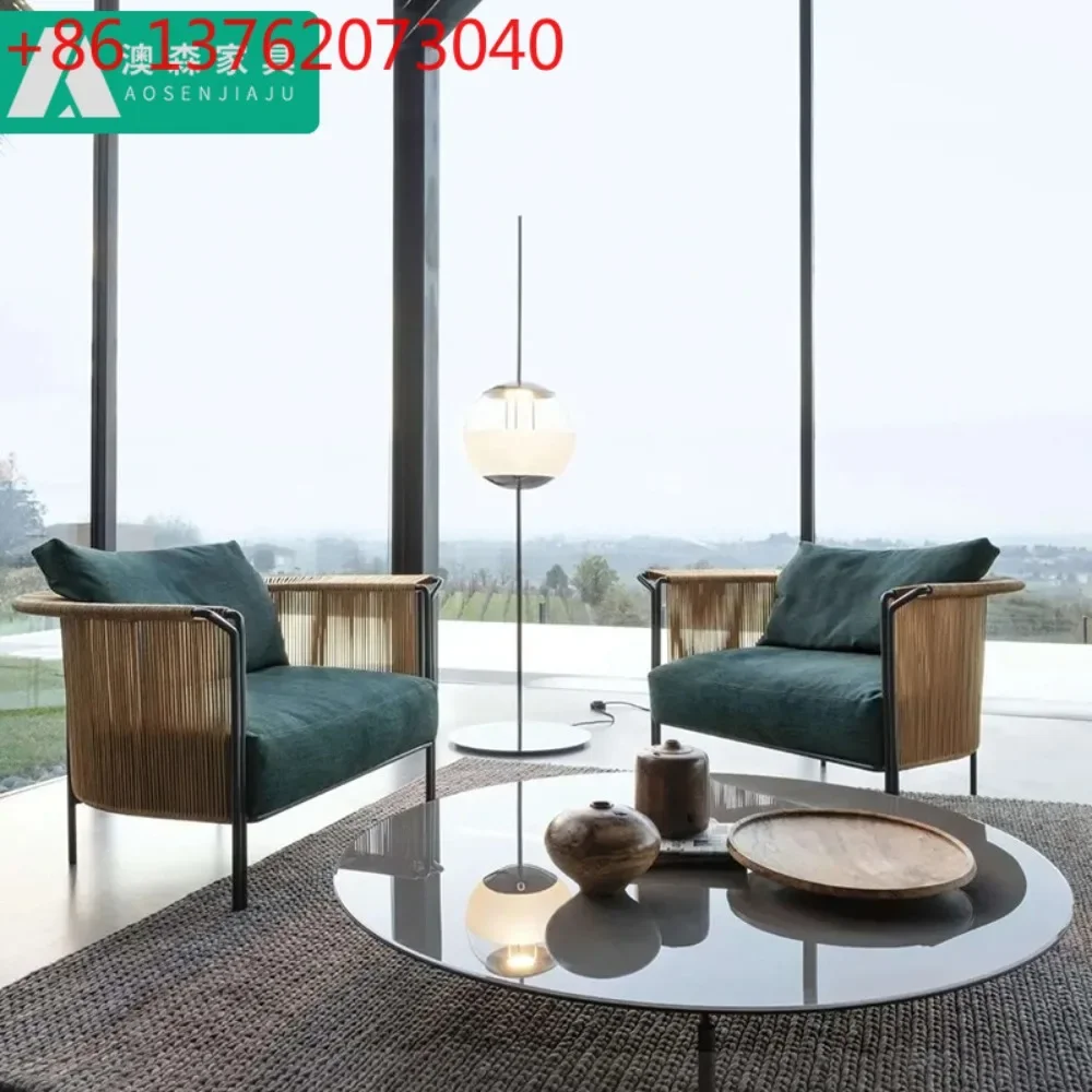 Outdoor rattan chair sofa combination new Chinese living room
Outdoor rattan chair sofa combination new Chinese living room