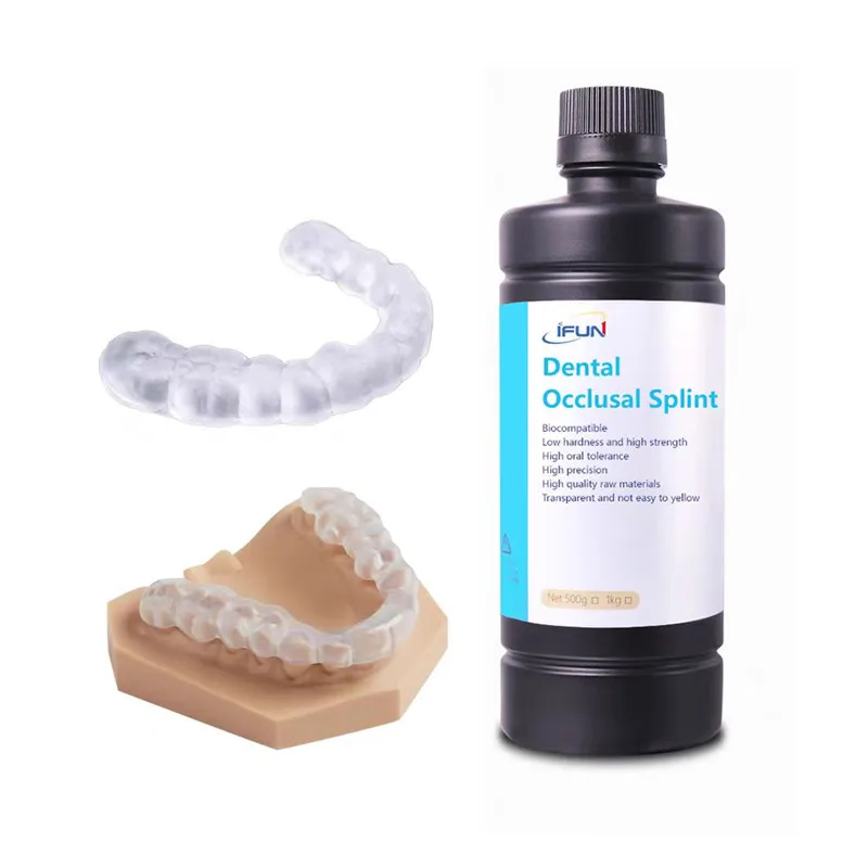 IFUN 500g 1kg Dental Occlusal Splint 3D Resin High Precision UV LCD DLP Printing Easy to Print Toughness Dimensional Accuracy
IFUN 500g 1kg Dental Occlusal Splint 3D Resin High Precision UV LCD DLP Printing Easy to Print Toughness Dimensional Accuracy