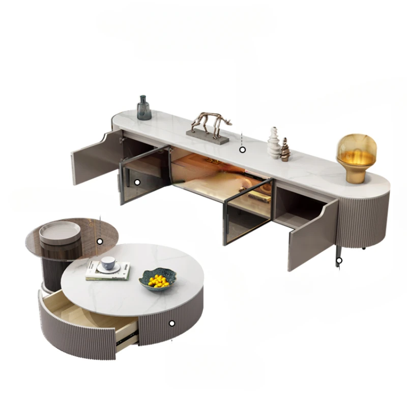 Italian Light Luxury Stone Plate Coffee Table Living Room Modern Minimalist round TV Cabinet Floor Cabinet Combination
Italian Light Luxury Stone Plate Coffee Table Living Room Modern Minimalist round TV Cabinet Floor Cabinet Combination