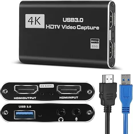 4K 1080P 60fps HD Video Capture Card HD TV Camera Recording Box HDMI-Compatible With USB 3.0PC Live Streaming Grabber Recorder
4K 1080P 60fps HD Video Capture Card HD TV Camera Recording Box HDMI-Compatible With USB 3.0PC Live Streaming Grabber Recorder