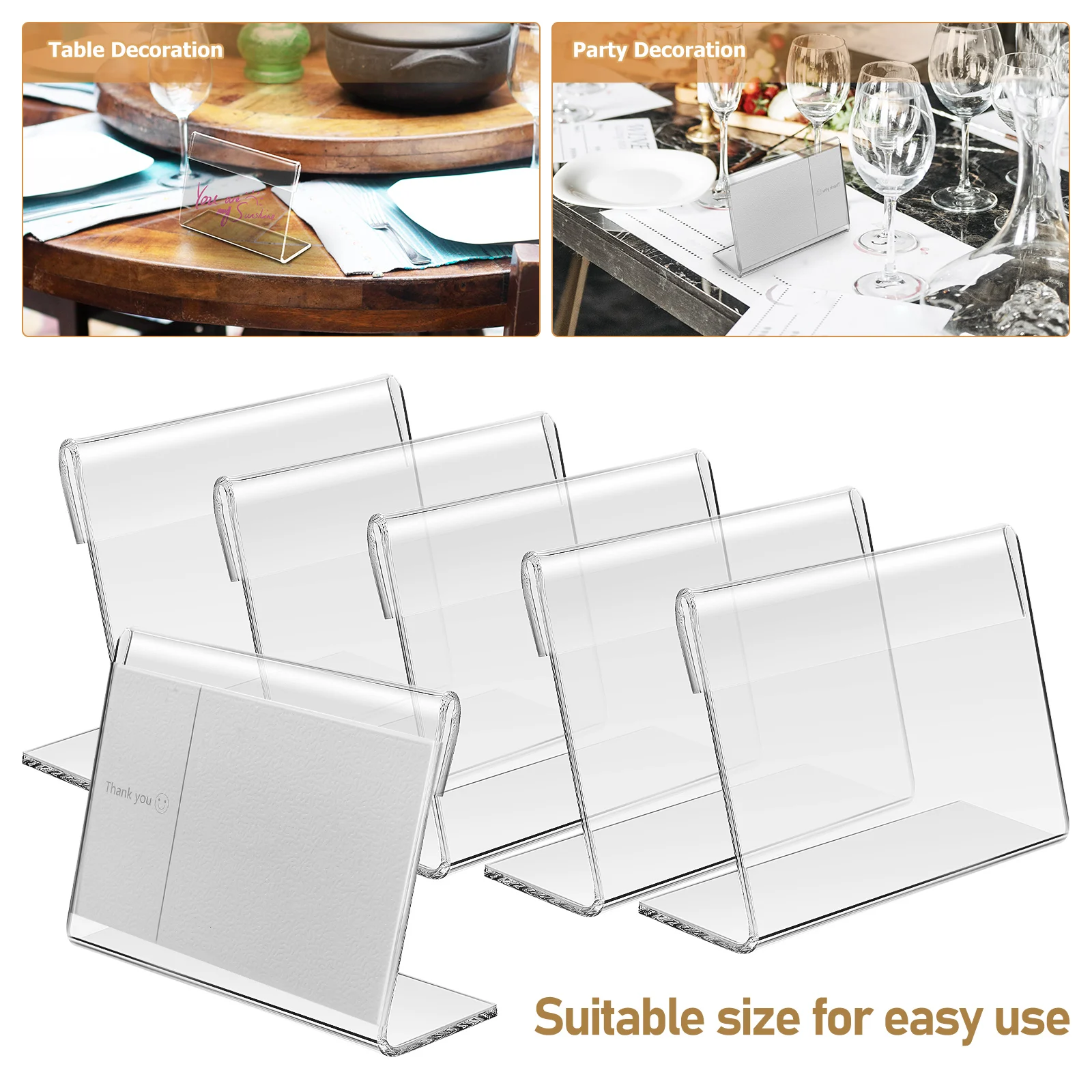 20pcs Acrylic Table Card Display 60x90mm Sign Holders Clear St for Wedding Party Banquet Home Decor Transparent
20pcs Acrylic Table Card Display 60x90mm Sign Holders Clear St for Wedding Party Banquet Home Decor Transparent