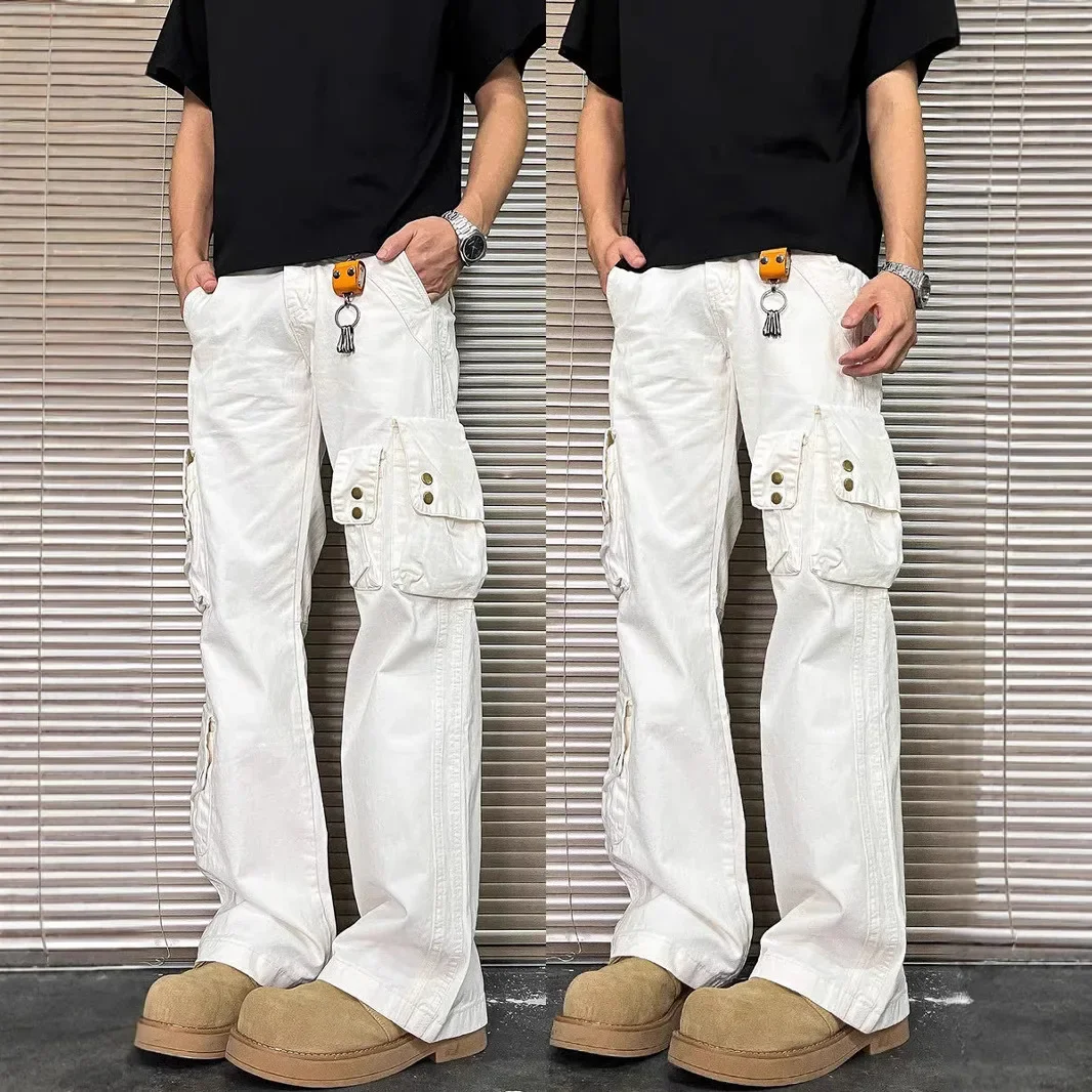 LIBIELIY American Functional Style Work Pants. Fashionable Straight-leg Long Pants With Multiple Pockets For Men's Casual Wear.
LIBIELIY American Functional Style Work Pants. Fashionable Straight-leg Long Pants With Multiple Pockets For Men's Casual Wear.