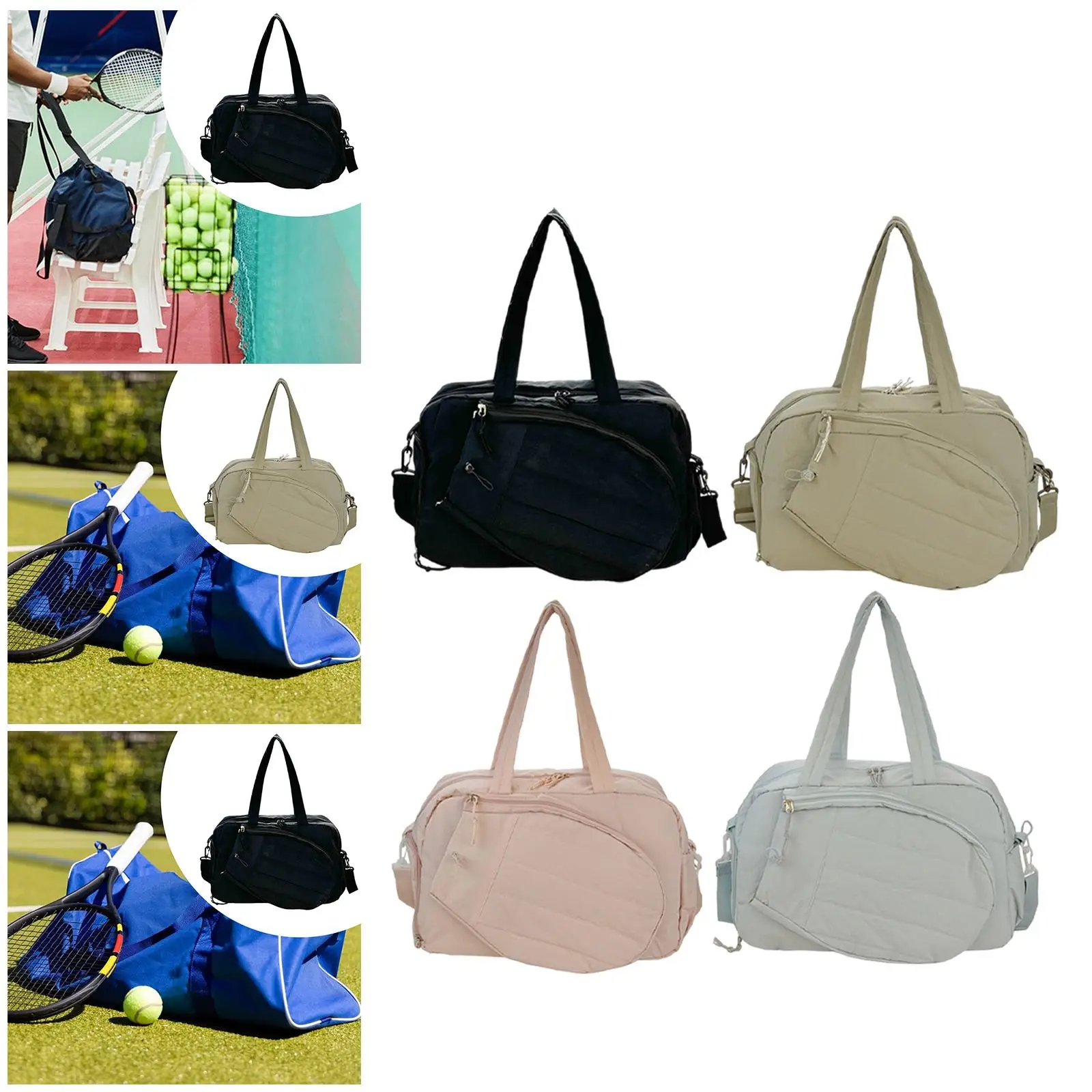 Tennis Tote Bag with Shoe Compartment & Wet Pocket Badminton Shoulder Bag for Workout
Tennis Tote Bag with Shoe Compartment & Wet Pocket Badminton Shoulder Bag for Workout