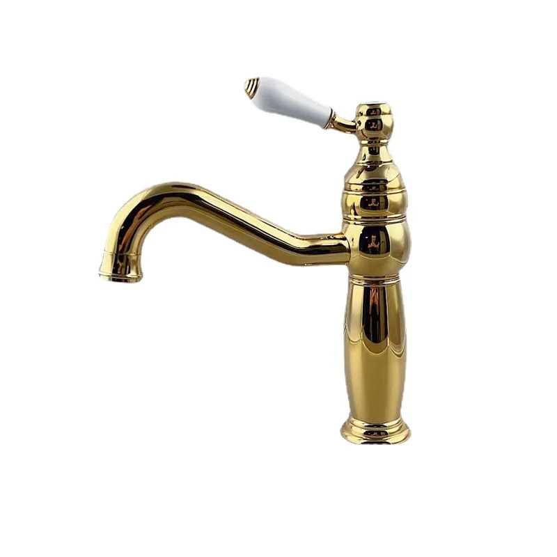 Brass Titanium Gold Faucet Toilet Bathroom Counter Under The Basin Hot and Cold Gold-plated Mixed Head
Brass Titanium Gold Faucet Toilet Bathroom Counter Under The Basin Hot and Cold Gold-plated Mixed Head