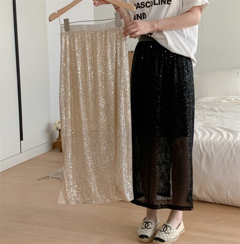 2023 Spring Summer New Cute Women's Fashion Streetwear Split Sequin Skirt Woman Casual Kawaii Midi Skirts Female Dropshipping
2023 Spring Summer New Cute Women's Fashion Streetwear Split Sequin Skirt Woman Casual Kawaii Midi Skirts Female Dropshipping