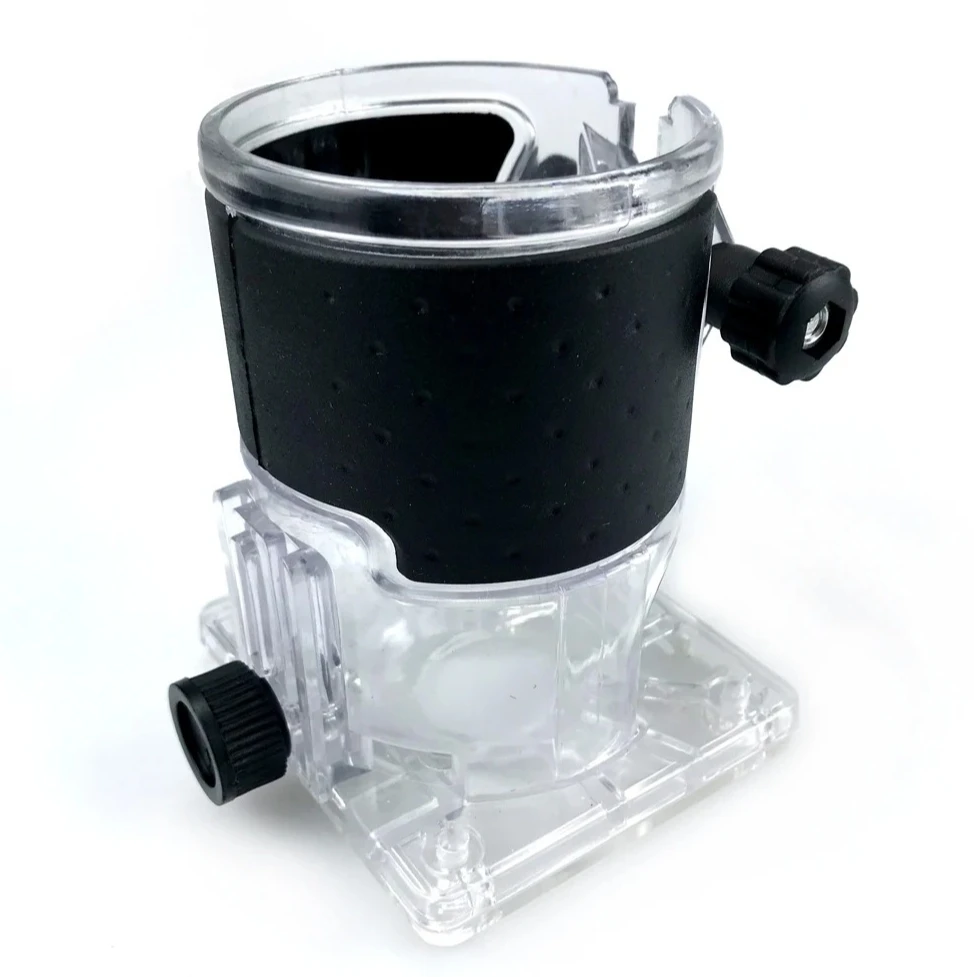 Transparent Router Guard Cover,Durable Acrylic Dust&Debris Shield,Adjustable Protective Case for Wood Trimming&EngravingMachines