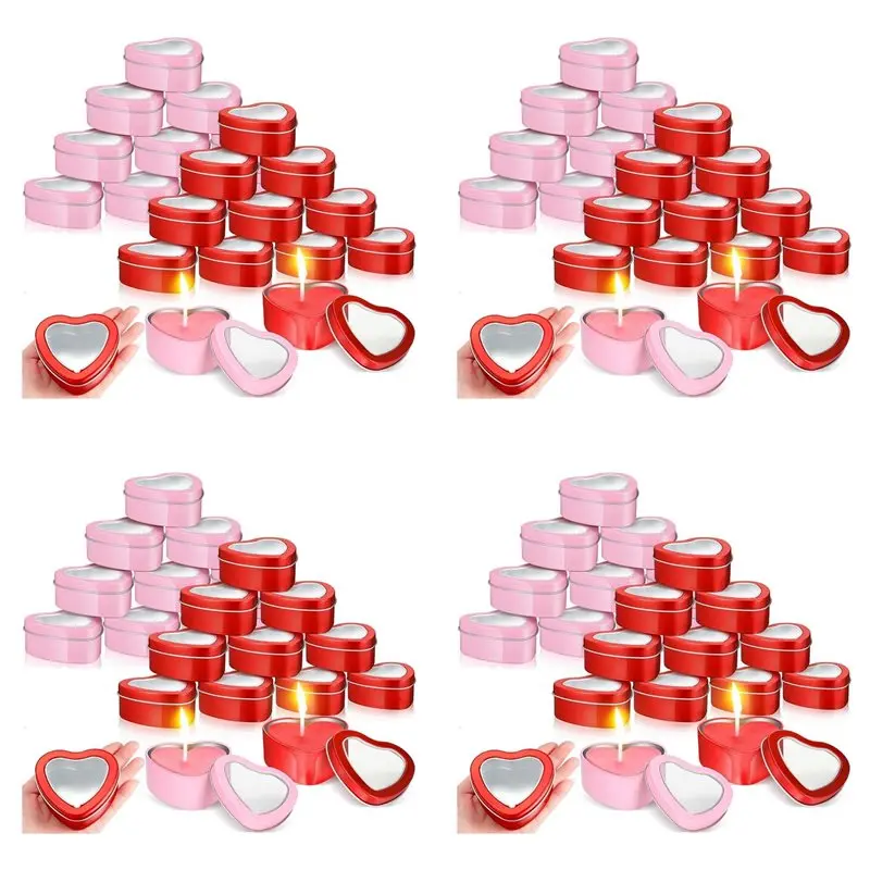 A25F-96Pcs 4Oz Heart Shaped Metal Tins, Empty Tea Light Mold Heart Shaped Box With Clear Window Lids Tin Candle Containers
A25F-96Pcs 4Oz Heart Shaped Metal Tins, Empty Tea Light Mold Heart Shaped Box With Clear Window Lids Tin Candle Containers