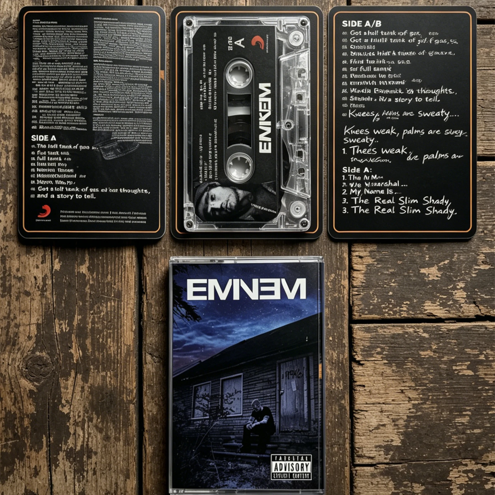 Eminem Classic Hip-Hop Cassette Tape with Lyric Booklet Retro Collectible Gift for Rap Fans
Eminem Classic Hip-Hop Cassette Tape with Lyric Booklet Retro Collectible Gift for Rap Fans
