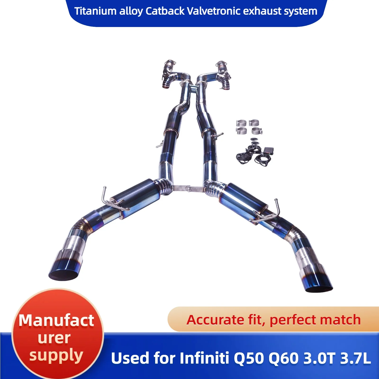 For GFC Is Suitable Infiniti Q50 Q60 3.0T 3.7L Permance Titanium Alloy Front Pipe+tronic Exhaust System Muffler
For GFC Is Suitable Infiniti Q50 Q60 3.0T 3.7L Permance Titanium Alloy Front Pipe+tronic Exhaust System Muffler