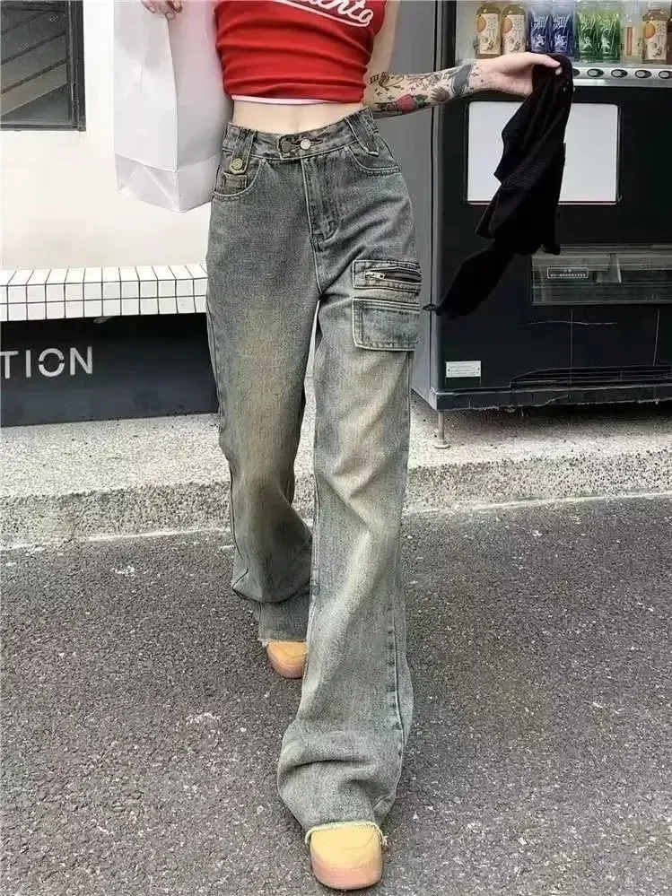 American Retro High-waisted Straight Leg Jeans Women's Four Seasons New Design Loose and Comfortable Casual Denim Wide-leg Pants
American Retro High-waisted Straight Leg Jeans Women's Four Seasons New Design Loose and Comfortable Casual Denim Wide-leg Pants