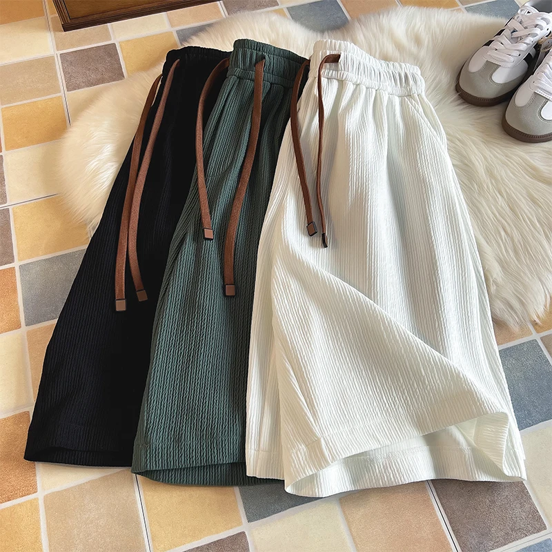 Loose Fit Ice Silk orts Men's Summer Thin Qui Dry Beach Pants Casual Spor Five-Quarter Length Straight Leg Elastic Waist
Loose Fit Ice Silk orts Men's Summer Thin Qui Dry Beach Pants Casual Spor Five-Quarter Length Straight Leg Elastic Waist