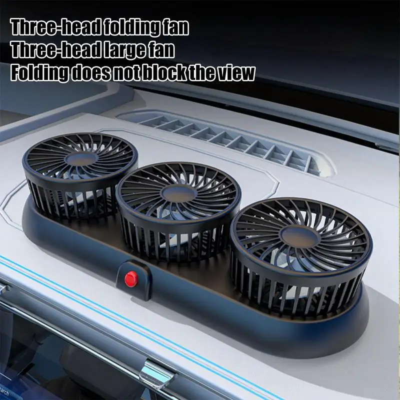 3 Head Folding Fan for Car Three-head Car Cooling Fan Auto Center Console Cooling Fan for Trucks 3 Adjustable Wind Speeds
3 Head Folding Fan for Car Three-head Car Cooling Fan Auto Center Console Cooling Fan for Trucks 3 Adjustable Wind Speeds