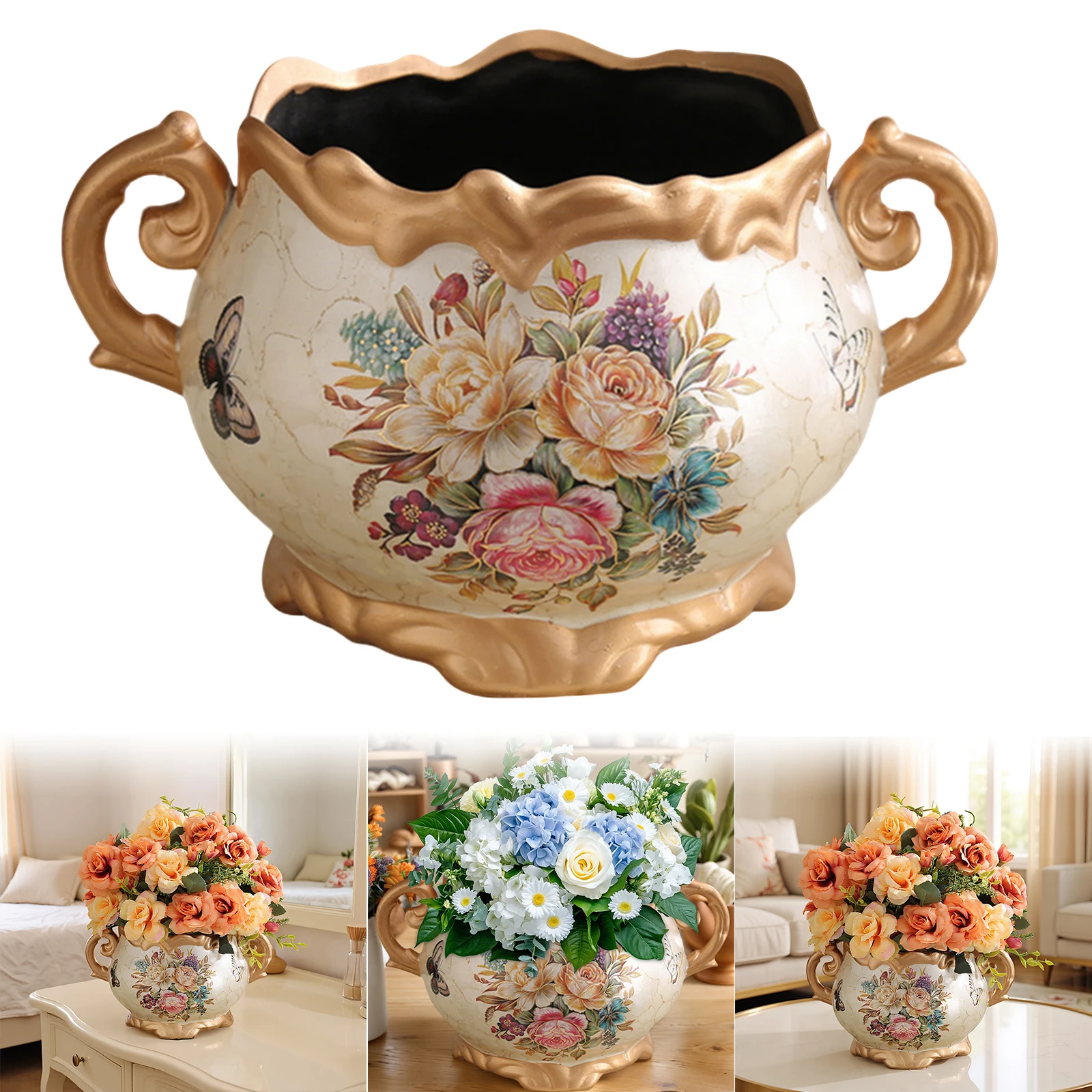 Европейская ретро-керамическая ваза с ручкой, настольная ваза для цветочных композиций, глазурованная ваза ручной работы для гостиной, кухни, стола, рабочего стола
Европейская ретро-керамическая ваза с ручкой, настольная ваза для цветочных композиций, глазурованная ваза ручной работы для гостиной, кухни, стола, рабочего стола