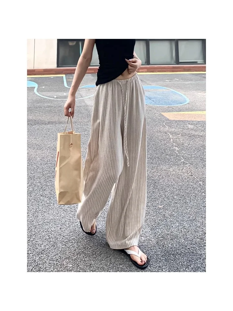 Japanese Style Cotton Linen Wide Leg Pants Women Summer Thin plus Size High Waist Slimming Casual Drapey Loose Fit Trousers
Japanese Style Cotton Linen Wide Leg Pants Women Summer Thin plus Size High Waist Slimming Casual Drapey Loose Fit Trousers