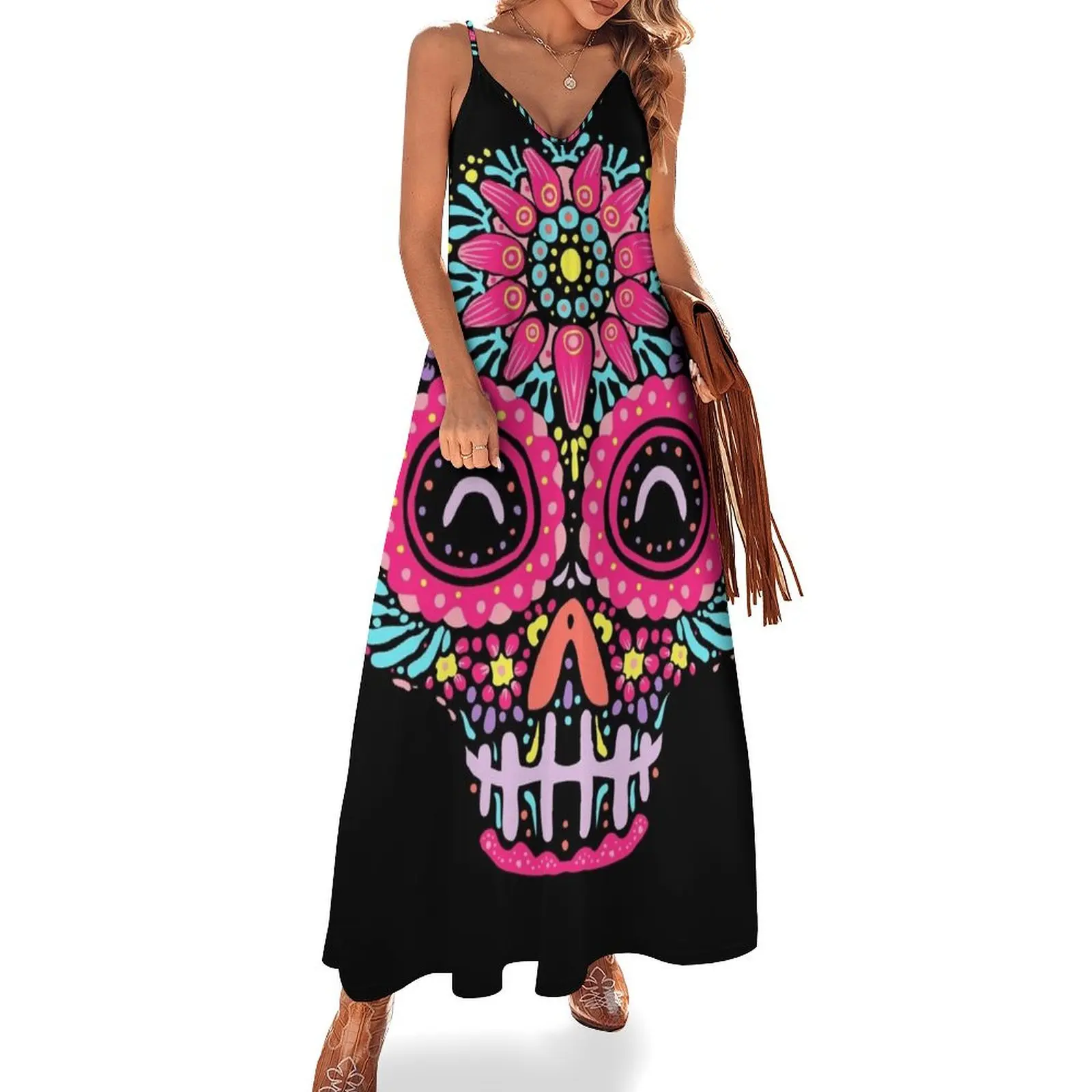 Sugar Skull Kawaii Sleeveless Long Dress Dance dresses evening dresses ladies Dress
Sugar Skull Kawaii Sleeveless Long Dress Dance dresses evening dresses ladies Dress