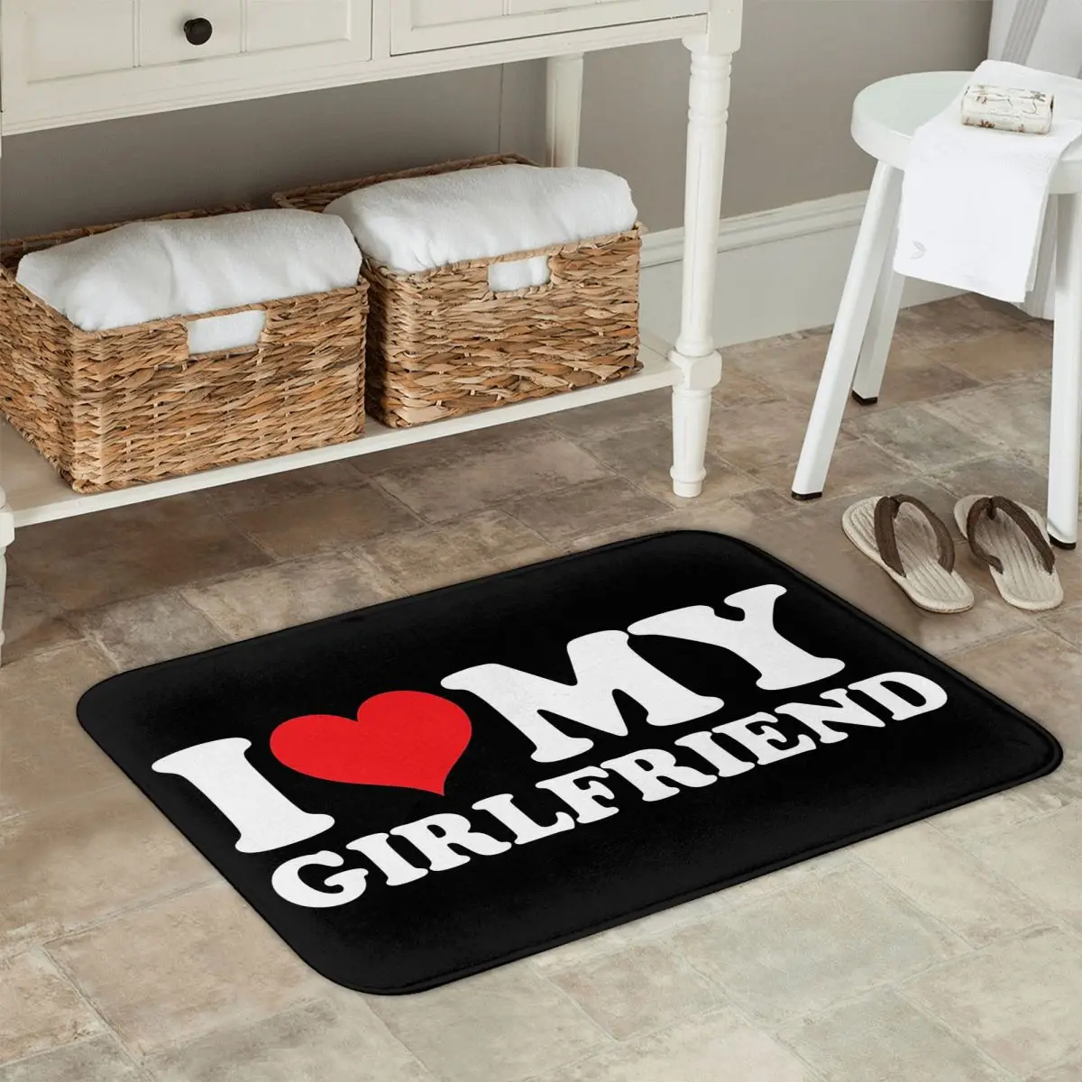 I Love My Girlfriend Anti-slip Doormat Floor Mat Carpet Rug for Kitchen Entrance Home Bathroom Living room Footpad Mats
I Love My Girlfriend Anti-slip Doormat Floor Mat Carpet Rug for Kitchen Entrance Home Bathroom Living room Footpad Mats