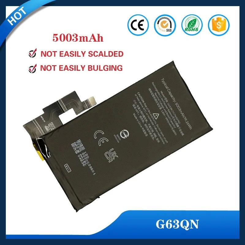 New High Quality Large Capacity Replacement Battery 5003mAh G63QN For Google Pixel 6 Pro Batteries
New High Quality Large Capacity Replacement Battery 5003mAh G63QN For Google Pixel 6 Pro Batteries