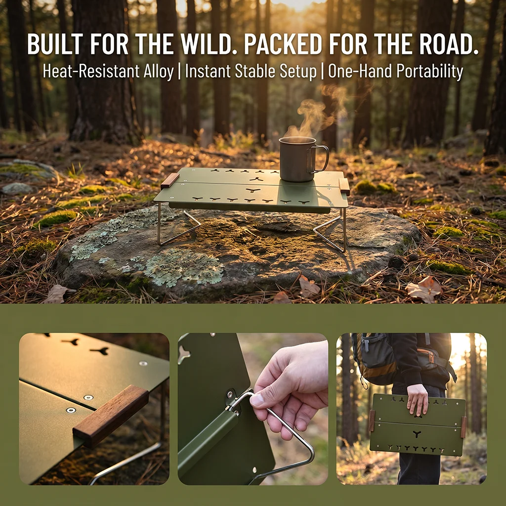 1PC Compact Mini Camping Table – Portable,Ultralight,Folding Design – Small,Lightweight Surface for Hiking,Backpacking,Beach
1PC Compact Mini Camping Table – Portable,Ultralight,Folding Design – Small,Lightweight Surface for Hiking,Backpacking,Beach