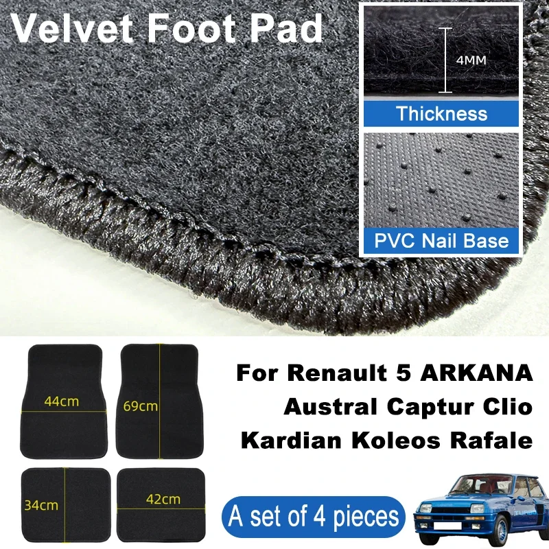 For Renault 5 ARKANA Austral Captur Clio Kardian Koleos Car Floor Mats Black Non-Slip 4Pcs Front & Rear Foot Mats Carpets Rugs
For Renault 5 ARKANA Austral Captur Clio Kardian Koleos Car Floor Mats Black Non-Slip 4Pcs Front & Rear Foot Mats Carpets Rugs