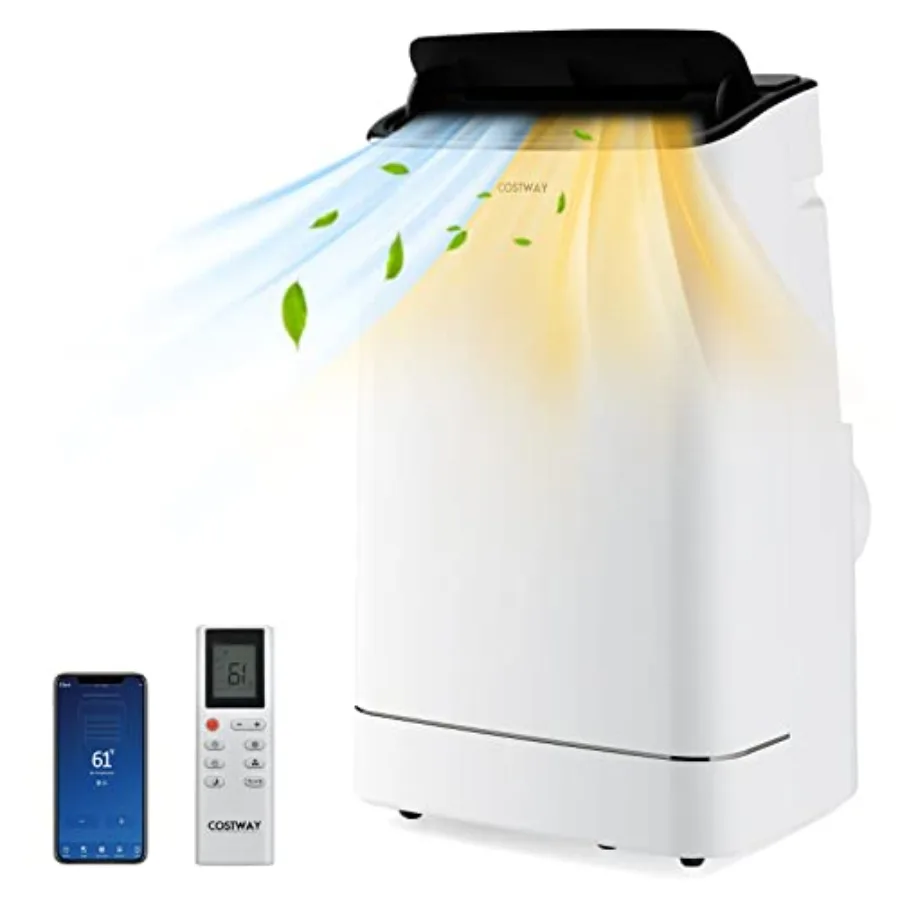 Portable air conditioner for home use, stainless steel gray, 15000 BTU cooling with heating, 4-in-1 function, auto swing, built
Portable air conditioner for home use, stainless steel gray, 15000 BTU cooling with heating, 4-in-1 function, auto swing, built