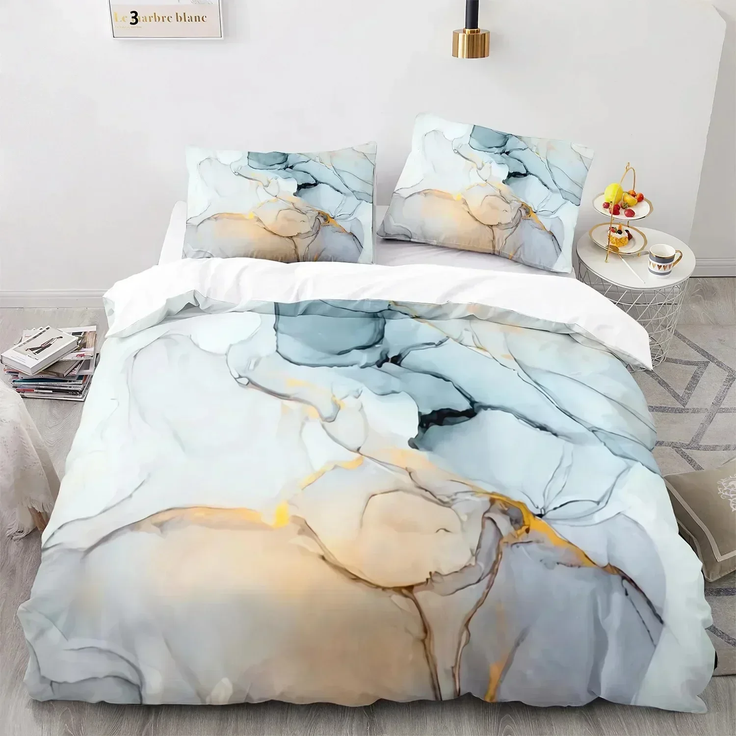 Black Gold Metallic Marble Duvet Cover Sets QueenKingFullTwin Size Foil Print Glitter Bedding Sets for Teen Boy Girls Men Women
Black Gold Metallic Marble Duvet Cover Sets QueenKingFullTwin Size Foil Print Glitter Bedding Sets for Teen Boy Girls Men Women