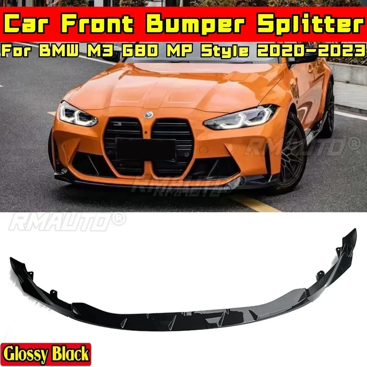 M3 G80 Bumper Splitter Glossy Black MP Style Front Bumper Lip Spoiler Guard Body Kit For BMW M3 G80 2020-2023 Car Accessories
M3 G80 Bumper Splitter Glossy Black MP Style Front Bumper Lip Spoiler Guard Body Kit For BMW M3 G80 2020-2023 Car Accessories