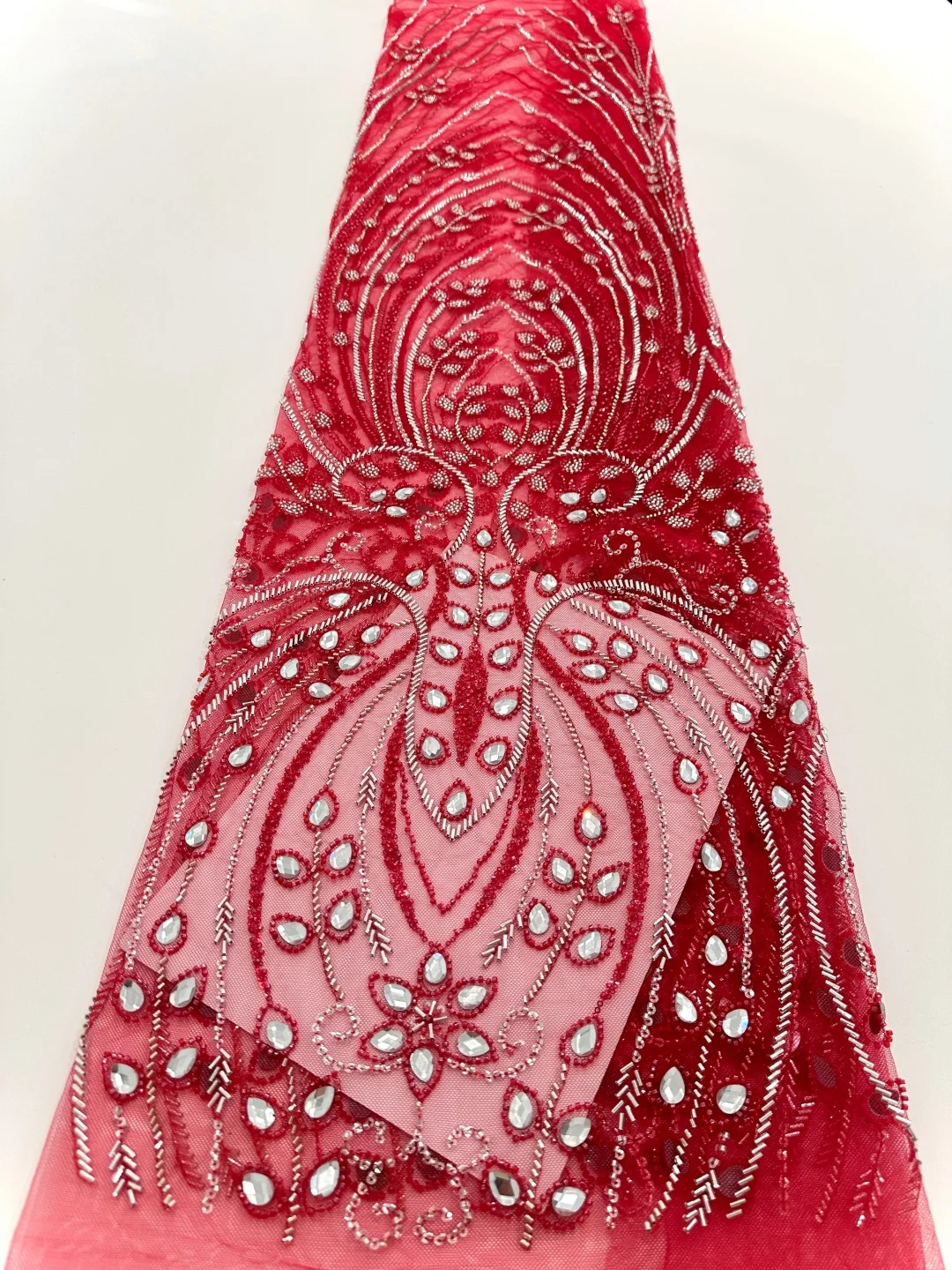 African Heavy Beaded 2026 High Quality Nigerian Sequins With Pearl Lace French Tulle Fabric For Party Dress Sew
African Heavy Beaded 2026 High Quality Nigerian Sequins With Pearl Lace French Tulle Fabric For Party Dress Sew
