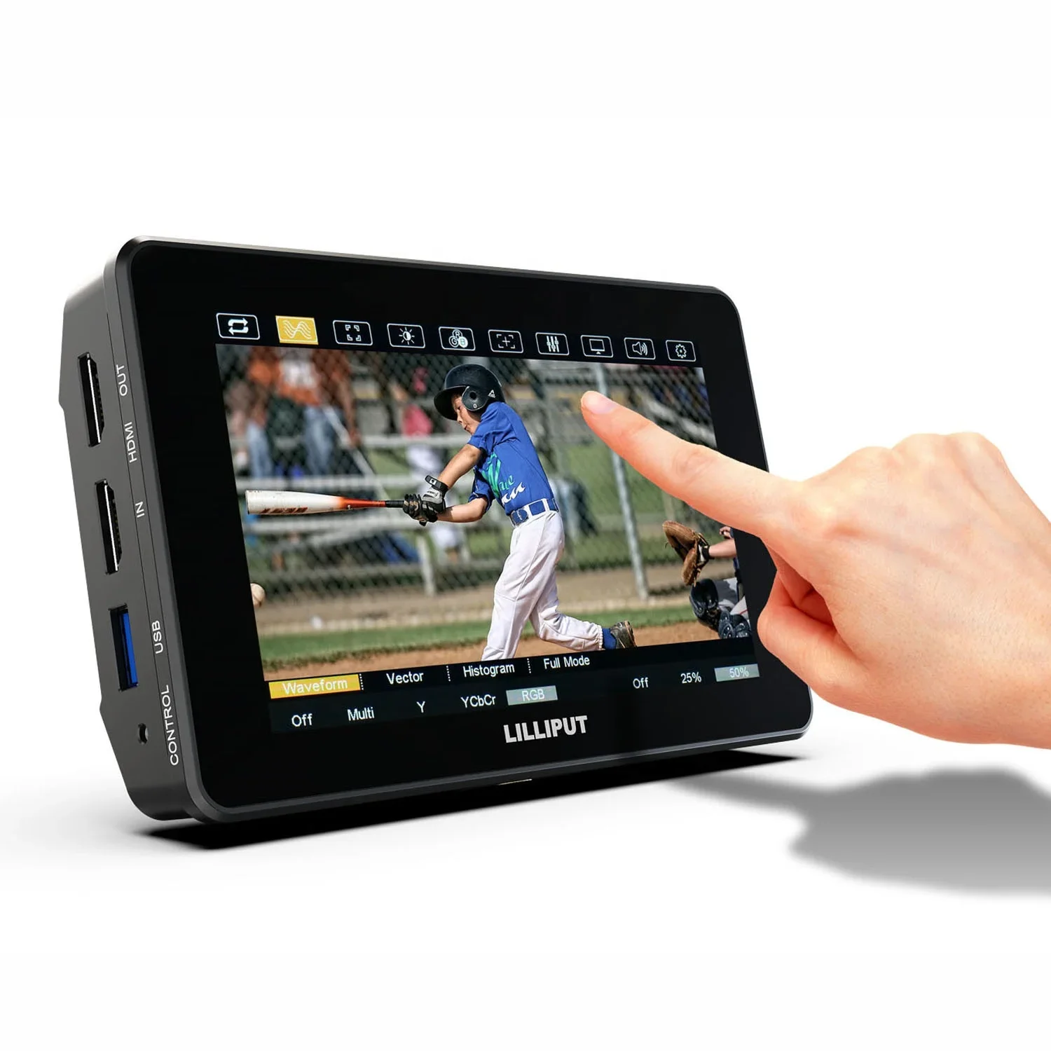 LILLIPUT HT5S Ultra High Brightness 2000nits 5.5 Inch FHD 1920x1080 Touch 4K Camera 3G-SDI HDMI Photography Field Video Monitor
LILLIPUT HT5S Ultra High Brightness 2000nits 5.5 Inch FHD 1920x1080 Touch 4K Camera 3G-SDI HDMI Photography Field Video Monitor