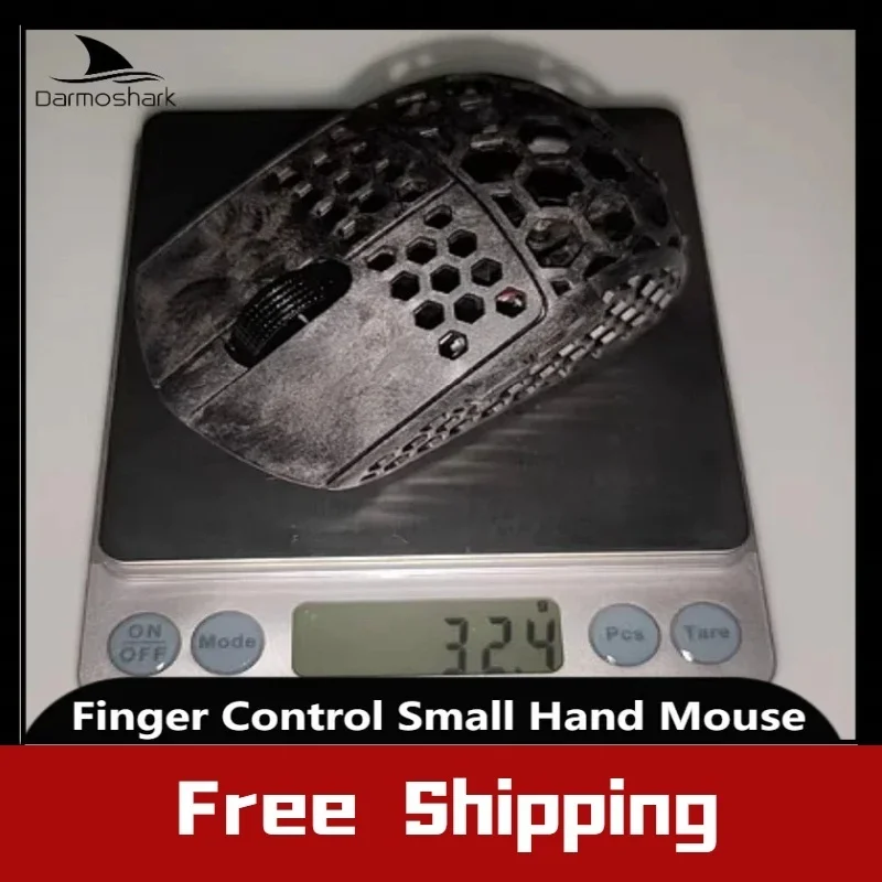 Маленькая ручная мышь Darmoshark M5 Air Finger Control, 8K PAW3950, углеродное волокно, 31 г, легкая трехрежимная мышь, колесо прокрутки с ЧПУ