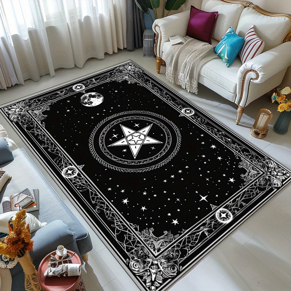 Pentagram Area Rug - Large Polyester Crystal Velvet Carpet for Living Room, Bedroom, Game Room, Hallway - High Density Soft Floo
Pentagram Area Rug - Large Polyester Crystal Velvet Carpet for Living Room, Bedroom, Game Room, Hallway - High Density Soft Floo