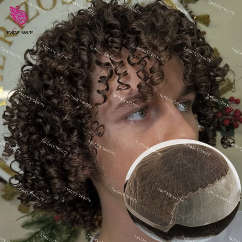 Super Durable 15mm Curly Q6 Male Wigs 1B10 1B30 Gray Natural Hairline Bleached Knots&Swiss Lace Front Men Toupee 100% Human Hair
Super Durable 15mm Curly Q6 Male Wigs 1B10 1B30 Gray Natural Hairline Bleached Knots&Swiss Lace Front Men Toupee 100% Human Hair