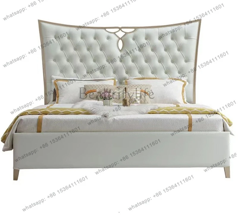 American light luxury solid wood butterfly bed master bedroom 1.8 meters leather double French engraving
American light luxury solid wood butterfly bed master bedroom 1.8 meters leather double French engraving