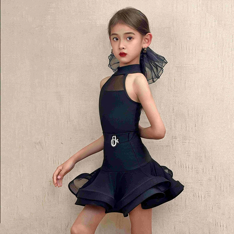 Latin Dance Costume Children Tango Waltz Samba Dance Performance Clothes Girls High-Neck Sleeveless Dance Practice Set XH2928
Latin Dance Costume Children Tango Waltz Samba Dance Performance Clothes Girls High-Neck Sleeveless Dance Practice Set XH2928
