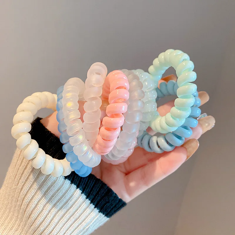 10 Ice Cream Colored Phone Lines with Hair Loops for Women Simple and Stylish Style and A Seamless Headband for Tying Hair
10 Ice Cream Colored Phone Lines with Hair Loops for Women Simple and Stylish Style and A Seamless Headband for Tying Hair