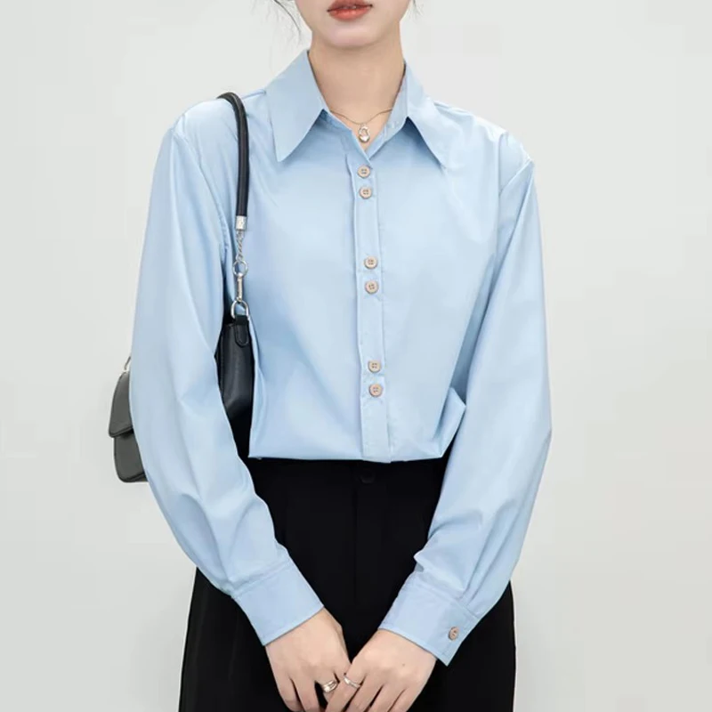 2025 New Women's Long Sleeve Chiffon Shirt For Autumn Elegant Blue White Shirts Office Lady Casual Workwear Blouses Vintage Tops
2025 New Women's Long Sleeve Chiffon Shirt For Autumn Elegant Blue White Shirts Office Lady Casual Workwear Blouses Vintage Tops