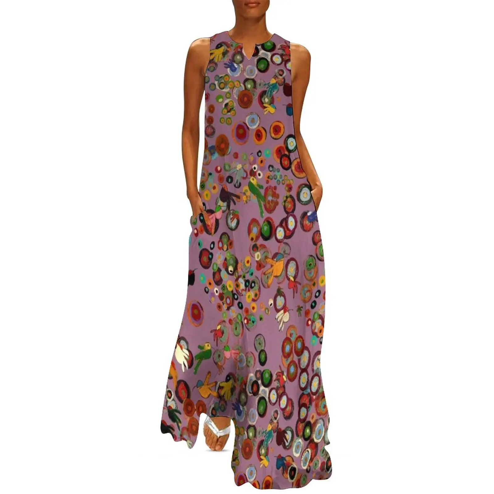 Birds and Spirals - Orchid Long Dress evening dress ladies Elegant gowns dress summer
Birds and Spirals - Orchid Long Dress evening dress ladies Elegant gowns dress summer