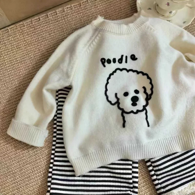 Baby Girl Cute Artistic Style Outfit Infant Girl Autumn Clothing2025New Girls Sweater Striped Pants Two-piece Set
Baby Girl Cute Artistic Style Outfit Infant Girl Autumn Clothing2025New Girls Sweater Striped Pants Two-piece Set