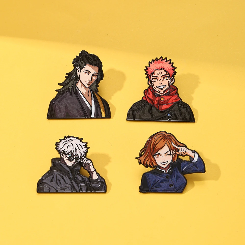 4pcs Jujutsu Kaisen Anime Brooch Set Gojo Satoru Itadori Yuji Kugisaki Role Badge Accessories Fashion Jewelry for Backpack Gifts
4pcs Jujutsu Kaisen Anime Brooch Set Gojo Satoru Itadori Yuji Kugisaki Role Badge Accessories Fashion Jewelry for Backpack Gifts