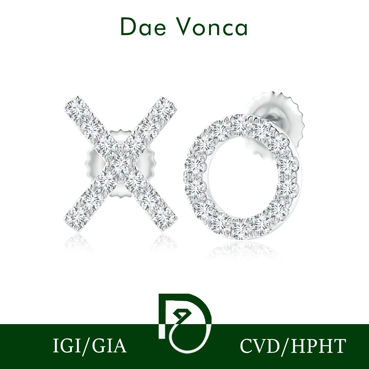 18K Solid Gold 0.21CT Total Round Brilliant Cut Lab Grown Diamond XO Stud Earrings Screw Back Earrings for Women Fine Jewelry
18K Solid Gold 0.21CT Total Round Brilliant Cut Lab Grown Diamond XO Stud Earrings Screw Back Earrings for Women Fine Jewelry