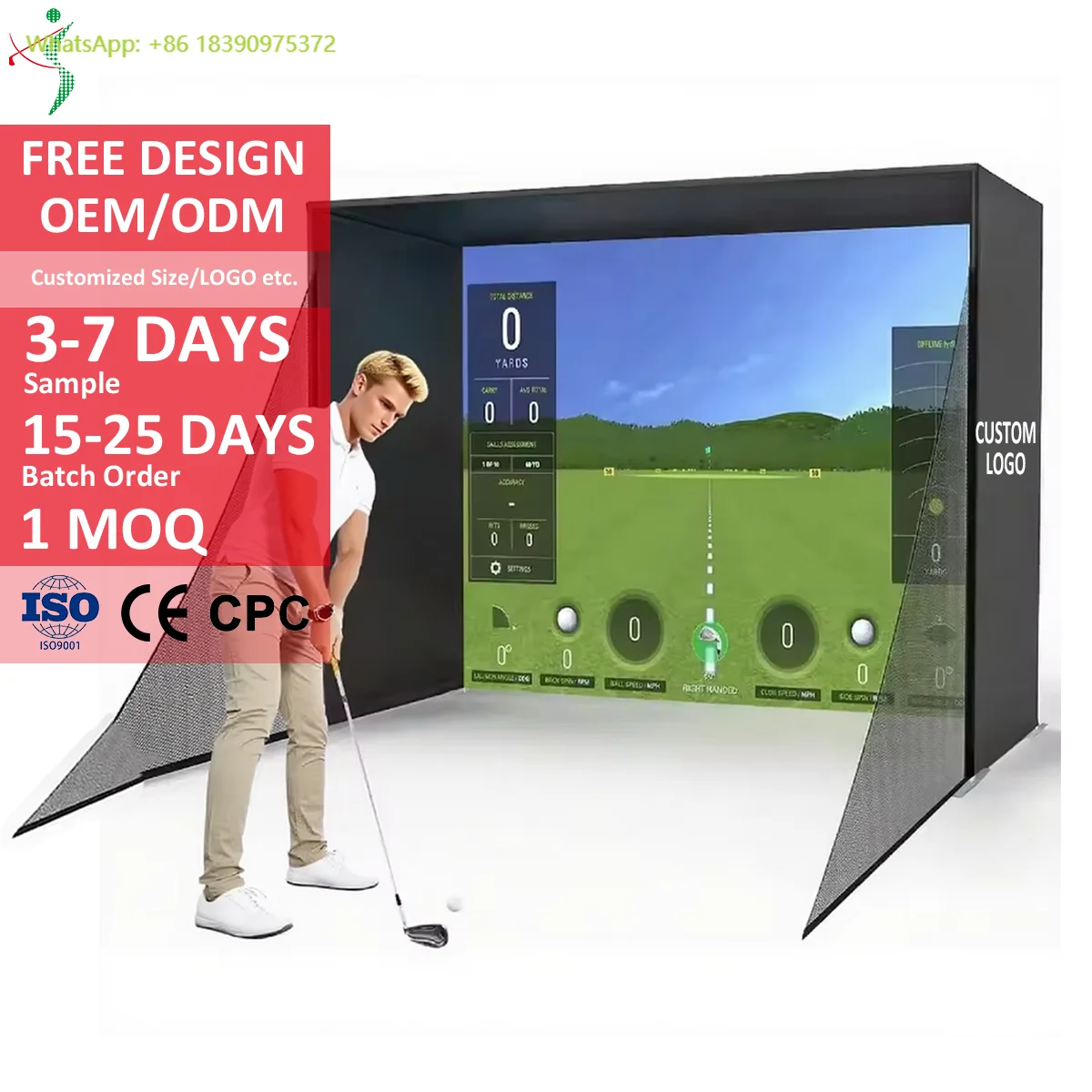 Wholesale Garage Golf Sim Bay Easy Installation 10x5x9ft Golf Simulator Enclosure with HD Impact Screen
Wholesale Garage Golf Sim Bay Easy Installation 10x5x9ft Golf Simulator Enclosure with HD Impact Screen