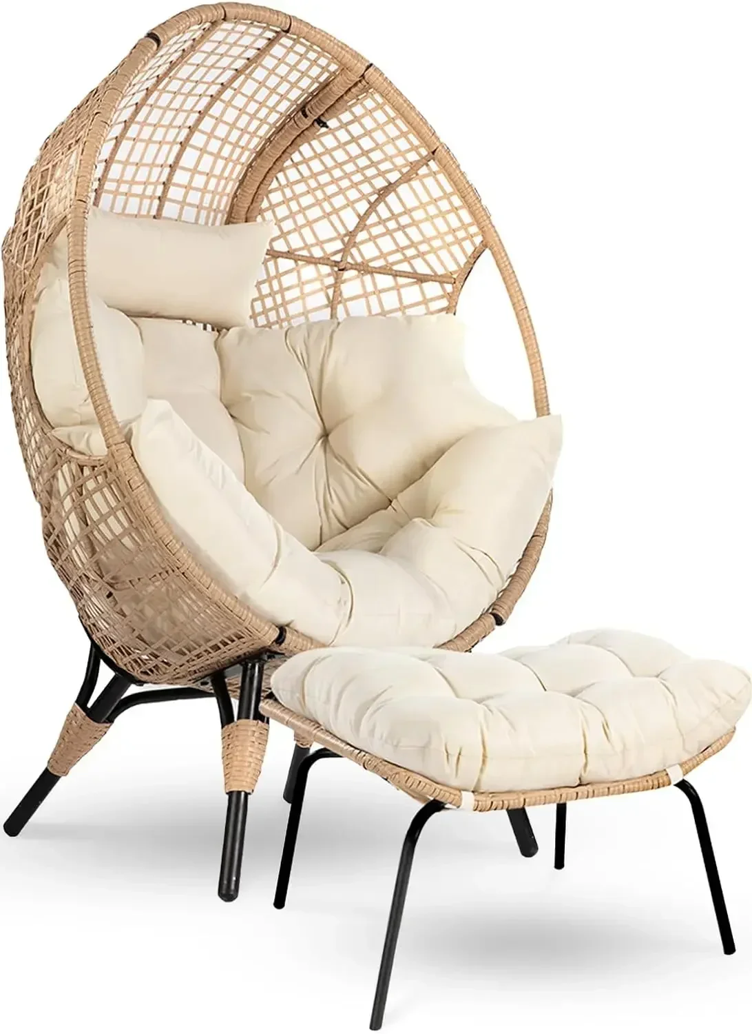 SsU Outdoor Basket Chairs Wicker Patio Egg Chairs Rattan Teardrop Cuddle Cocoon Chair Outside Porch Deck Backyard Garden
SsU Outdoor Basket Chairs Wicker Patio Egg Chairs Rattan Teardrop Cuddle Cocoon Chair Outside Porch Deck Backyard Garden