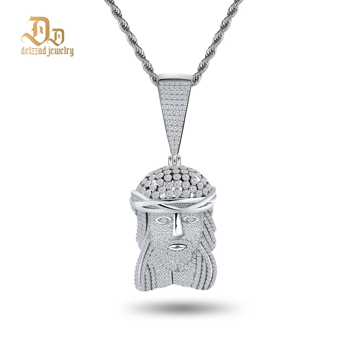 Delzzad VVS Moissanite 100% S925 Sterling Silver Human Head Hip Hop Pendant Simple Necklace Shining Luxury Boutique Jewelry Gift
Delzzad VVS Moissanite 100% S925 Sterling Silver Human Head Hip Hop Pendant Simple Necklace Shining Luxury Boutique Jewelry Gift