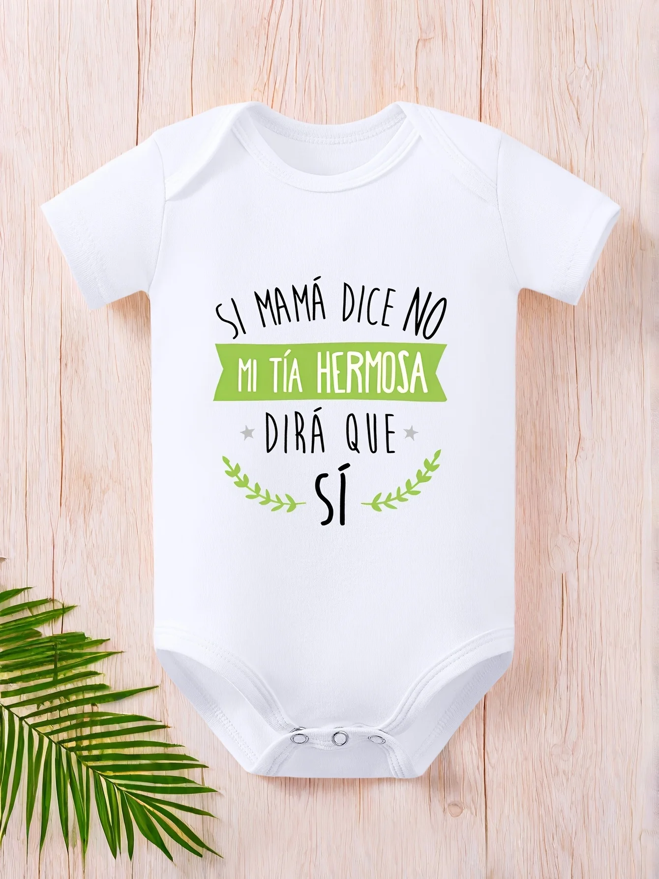 Children Triangle Bodysuit "If Mommy Says No Auntie Says Yes" Letter Cute Short Sleeve Triangle Bodysuit Comfortable Breathable
Children Triangle Bodysuit "If Mommy Says No Auntie Says Yes" Letter Cute Short Sleeve Triangle Bodysuit Comfortable Breathable