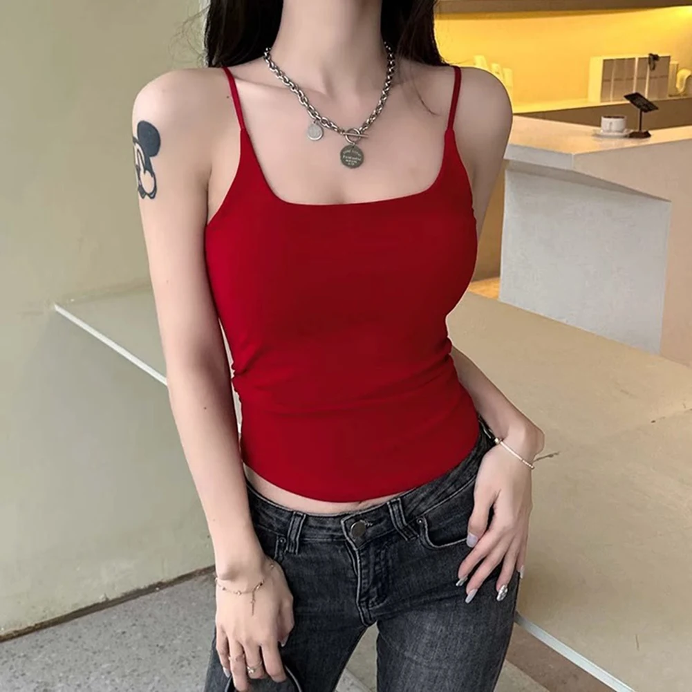 Casual Vests Chest Pad Tops Full Cup Shape Regular Clothing Length Sleeveless Style Solid Color Pattern Applicable For Female
Casual Vests Chest Pad Tops Full Cup Shape Regular Clothing Length Sleeveless Style Solid Color Pattern Applicable For Female