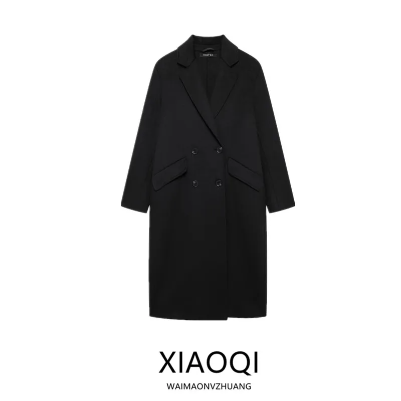 Fall Winter New Arrival Women's Long Coat Jaet Mixed Fiber Double Breasted Loose Commuter Sle Faionable Ladies' Wear
Fall Winter New Arrival Women's Long Coat Jaet Mixed Fiber Double Breasted Loose Commuter Sle Faionable Ladies' Wear