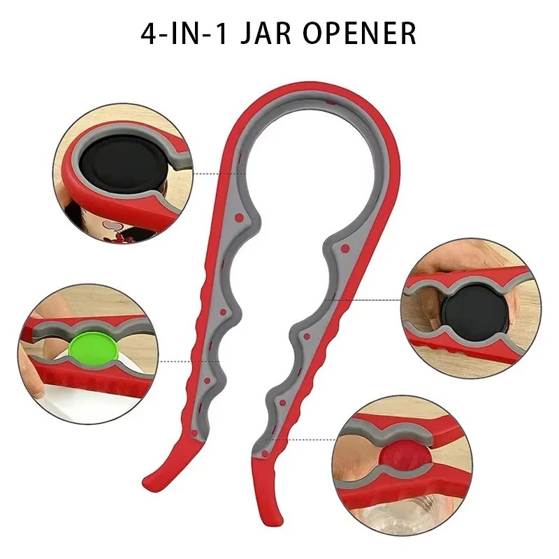 Multi-functional 4 in 1 Jar Openers Can Bottle Opener Beer Set Wine Bottle Lid Outdoor Party Bar Tools Kitchen Accessories
Multi-functional 4 in 1 Jar Openers Can Bottle Opener Beer Set Wine Bottle Lid Outdoor Party Bar Tools Kitchen Accessories