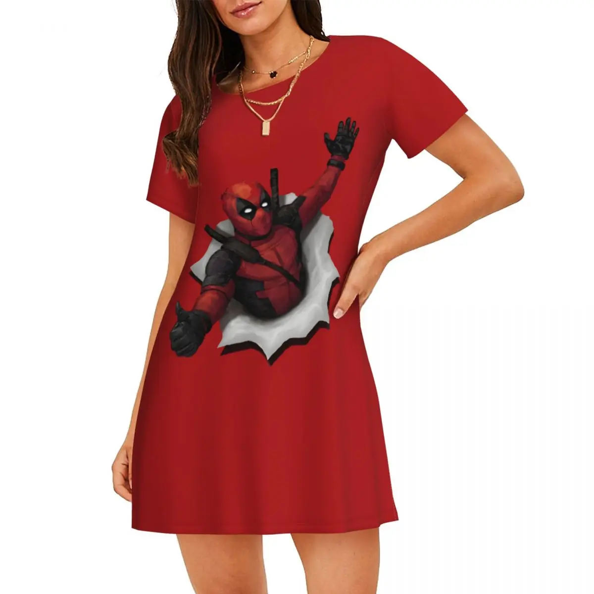 Custom Deadpool Sleepshirts For Sleeping Travels Loose Sleepdress Pajama Comics Book Dress Soft Nightdress Sleepwear
Custom Deadpool Sleepshirts For Sleeping Travels Loose Sleepdress Pajama Comics Book Dress Soft Nightdress Sleepwear