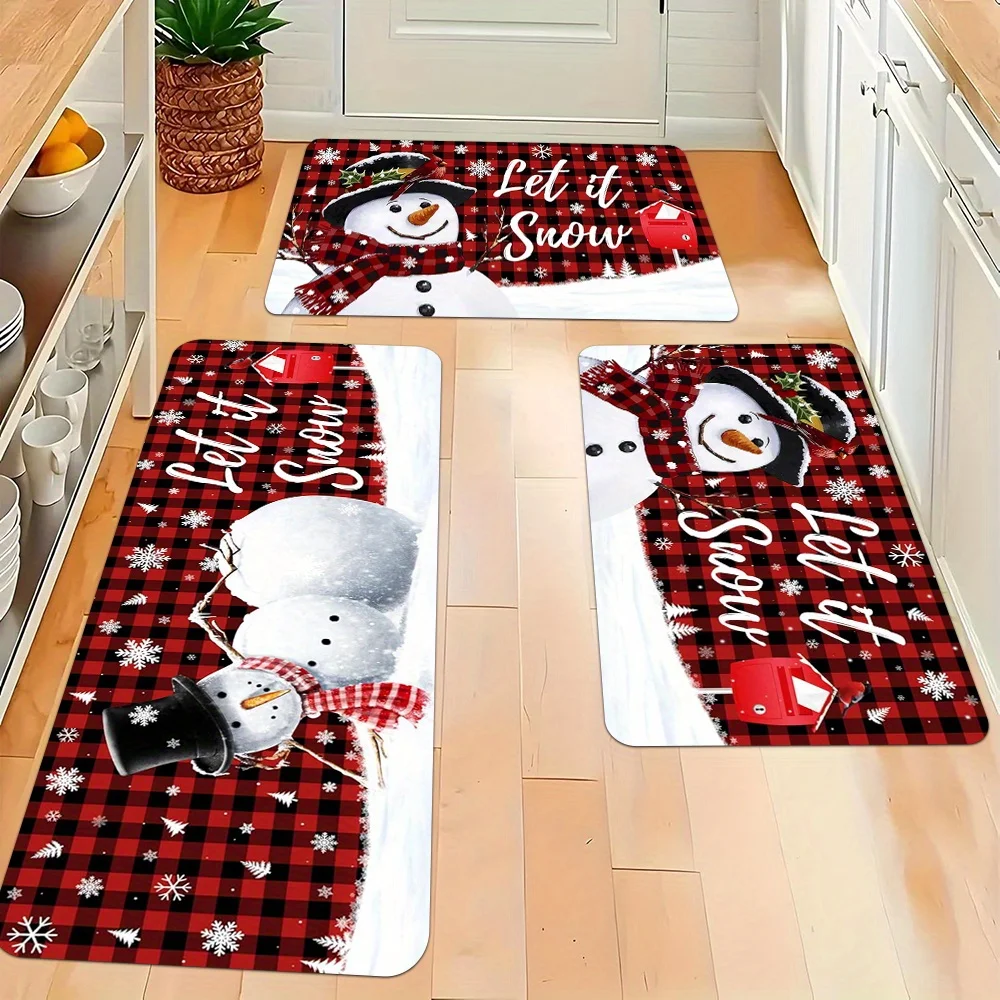 Рождественский кухонный коврик со снеговиком, фланелевой нескользящий коврик для раковины, спальни, гостиной, столовой, праздничного декора
Рождественский кухонный коврик со снеговиком, фланелевой нескользящий коврик для раковины, спальни, гостиной, столовой, праздничного декора